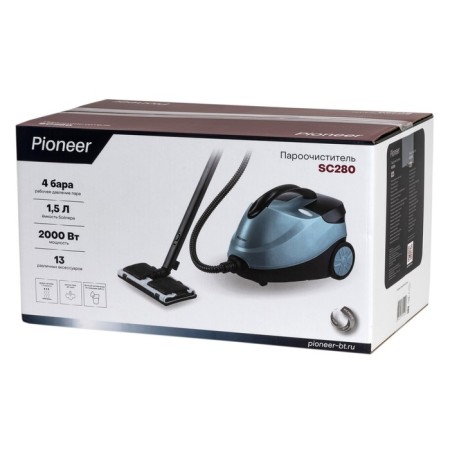 Steam cleaner Pioneer SC280, 2000 watts, 1.5 l, heating 1 min, cord 3 m-6