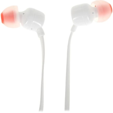 Headphones JBL T110, vacuum, microphone, 100DB, 16 Ohm, 3.5 mm, 1.2 m, white