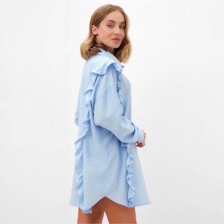Women's costume (blouse, shorts) minku: casual collection Blue color, rr 48-4