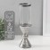 Ceramics candlestick, glass for 1 candle "Poster. Zebra" d = 7.5 cm silver 9.5x9.5x29 cm