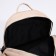 Women's backpack made of artificial leather with lightning, 3 pockets, beige color