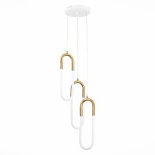 Suspension lamp ST LUCE. SL1579.303.03. Mofisto. 3x14 W, LED, 3000K, 3570 LM, 30x30x46 cm, brass color
