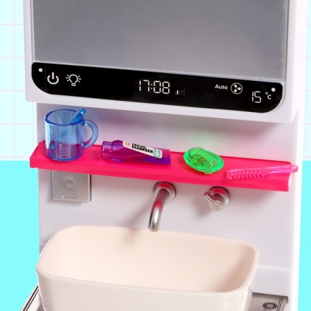 A set of furniture for the puppet "Bathroom", a sink, a dressing room-11