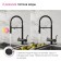 IDDIS ACE kitchen mixer, with a filter and flexible pour, black matte