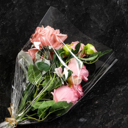 Package for flowers, cone, 7+24*60cm, transparent-2
