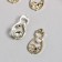 Decor for creativity metal, rhinestones "cat with a fish" gold 1.5x2.5 cm