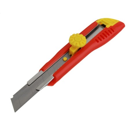 Universal knife "Remocolor", plastic housing, screw lock, reinforced, 18 mm