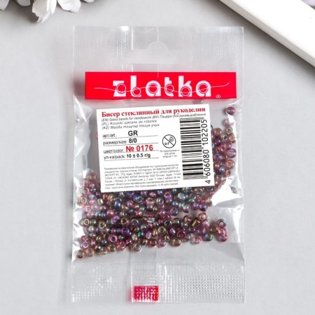 Beads "Zlatka" 08/0, 3 mm, 10 g 0176 T. Syrennev-2