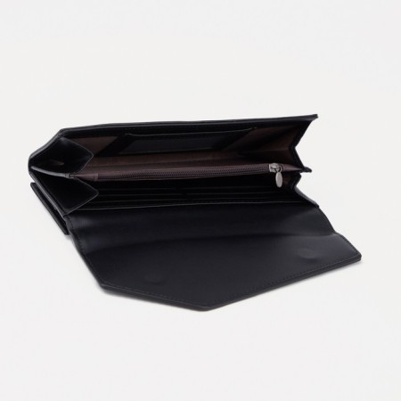 Women's wallet on magnets, black color-3
