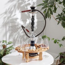 ADELICA-40 × 30 × 18 cm, birch birch table and wine