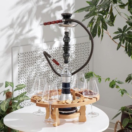 ADELICA-40 × 30 × 18 cm, birch birch table and wine