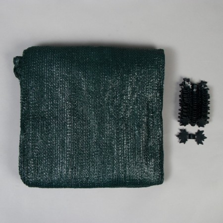 Shading grid, 10 × 3 m, density 55 g/m², green, in a set 27 clips-15