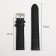 Watch strap, male, 20 mm, harness 75 mm, larynx 115 mm, genuine leather, black
