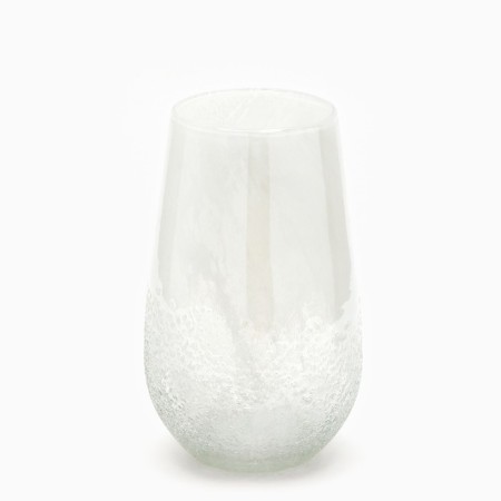 Vase for flowers "Tenderness" of colored glass 24 × 14.2 × 14.2 cm-1