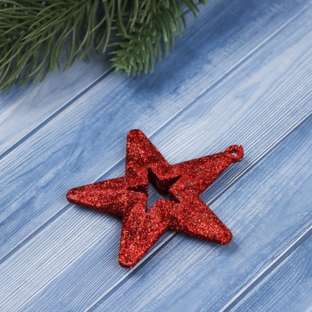 Jewelry decoration "Glitter" (set 2 pcs) 7x6.5 cm, red gold-1