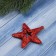 Jewelry decoration "Glitter" (set 2 pcs) 7x6.5 cm, red gold