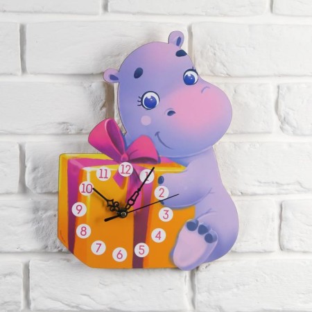 Hippo clock, 23 x 30 cm