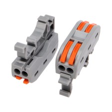 Terminal of the QMS 222-422d Passing 2-pole, with a mount on a DIN-rack (0.08-4 mm²), gray (5 pcs./Union)