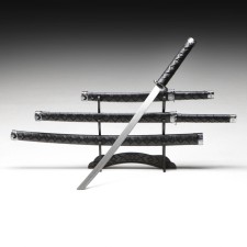 Suv. Product Katana 3V1 on a stand, scabbard to leatherette, black rhombuses 47/70/89cm