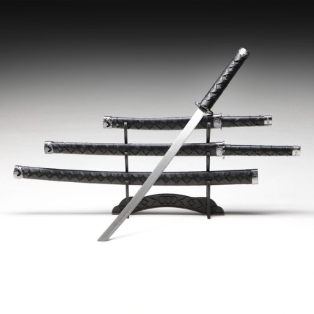 Suv. Product Katana 3V1 on a stand, scabbard to leatherette, black rhombuses 47/70/89cm