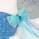 Carnival set "Angel" 2 items: skirt, wings, blue color