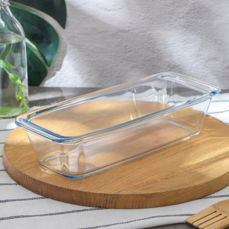 A tray for baking and baking of Borcam heat -resistant glass, 1.5 liters