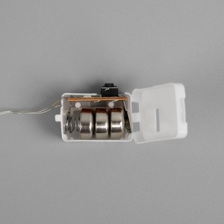 Garland “thread” 1 m dew, ip20, silver thread, 10 LED, white glow, 3 modes, AG13x3-3
