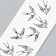 Tattoo on the body black "swallows" 20.8x4.7 cm