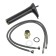 Mixer for the zein shell Retro high cascading spout, without eyeliner, brass, black color