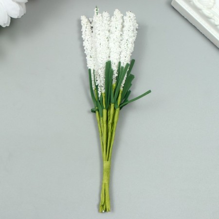 Decor for creativity "Ivan Tea" 1 bouquet = 10 white flowers 1.5x14 cm-2