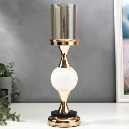 Summary Metal for 1 candle "Marble Ball" gold 35x9x9 cm