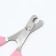 Coglit scissors curved with rubberized handles, a hole of 6 mm, pink