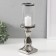 Ceramics candlestick, glass for 1 candle "Monti" d = 7.5 cm silver 9x9x31.5 cm