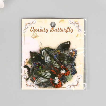 Stickers PVC "Retro butterflies" set 40 pcs 8x7 cm-3