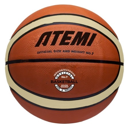 Basketball ball ATEMI, size 7, rubber, 12 panels, BB200N, district 75-78, glued