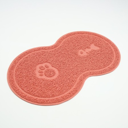 2-in-1 rug for a bowl/animal toilet two circles, 47 x 26 cm, pink-1