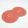 2-in-1 rug for a bowl/animal toilet two circles, 47 x 26 cm, pink