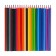 Pencils 24 colors Calligrata, economical, sharpened, hexagonal, plastic, pencil case and 3 blackographic pencils with an eraser as a gift, mix