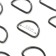 Half -ring for bags, d = 25 mm, thickness - 2 mm, black nickel color
