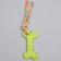 Chewing toy with a rope "bone with a tail", green