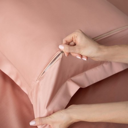 KIA pillowcase set, size 50x70 cm, beige pink color, 2 pcs-2