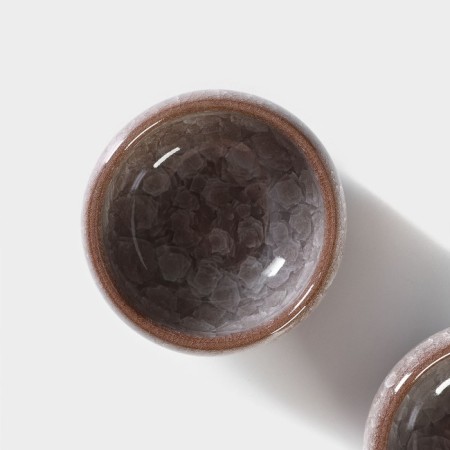A set for the tea ceremony ceramic "Moonstone", 7 items: 6 PIAL 50 ml, kettle 150 ml-2