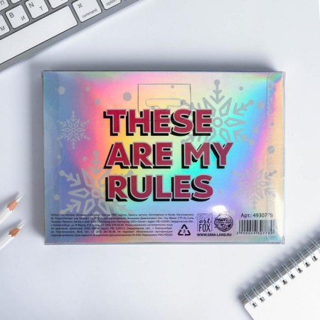 Gift set: a holographic notebook and cover My Winter Plans-8