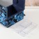 Casket for needlework "Blue flowers on blue" 19x26x14.5 cm