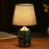 Lamp table ceramics "Bubbles" dark green with gold E14 40W 33x20x20 cm