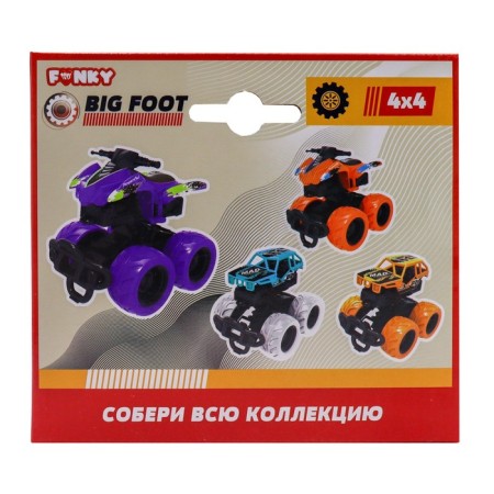 Friction Funky Toys "ATV", with a crash effect, 4x4, purple color-3