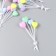 Decor for creativity plastic "Bound of balloons-hearts" 5 pcs 14 cm