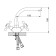 Accoona A5876 kitchen mixer, double -leaf, chrome