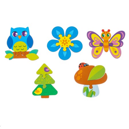 Puzzle puzzle from large details "Forest animals"-1