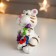 Piggy bank Polystone "Cream Tiger - Musician" MIX 11.5x7x8.5 cm